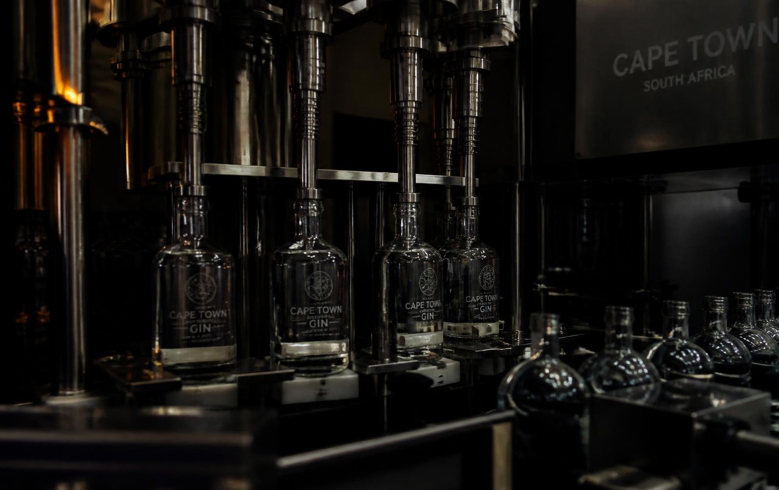 Spirits filling line inside the BSOA Cape Town facility